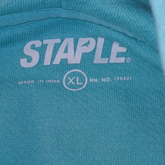 Staple Designer "Pigeon Fury" Womens Mint Green Embroidered Hoodie - Size XL - Picture 4 of 4